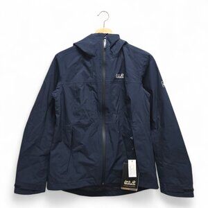 Jack Wolfskin Women’s JWP Shell Waterproof Jacket Small Navy NWT